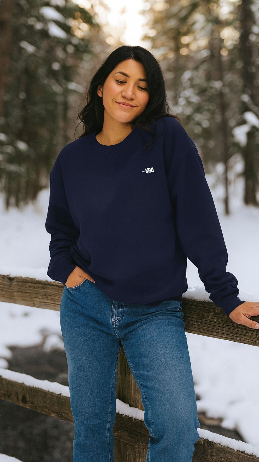 KRU Midnight Frost Crew Neck Sweatshirt