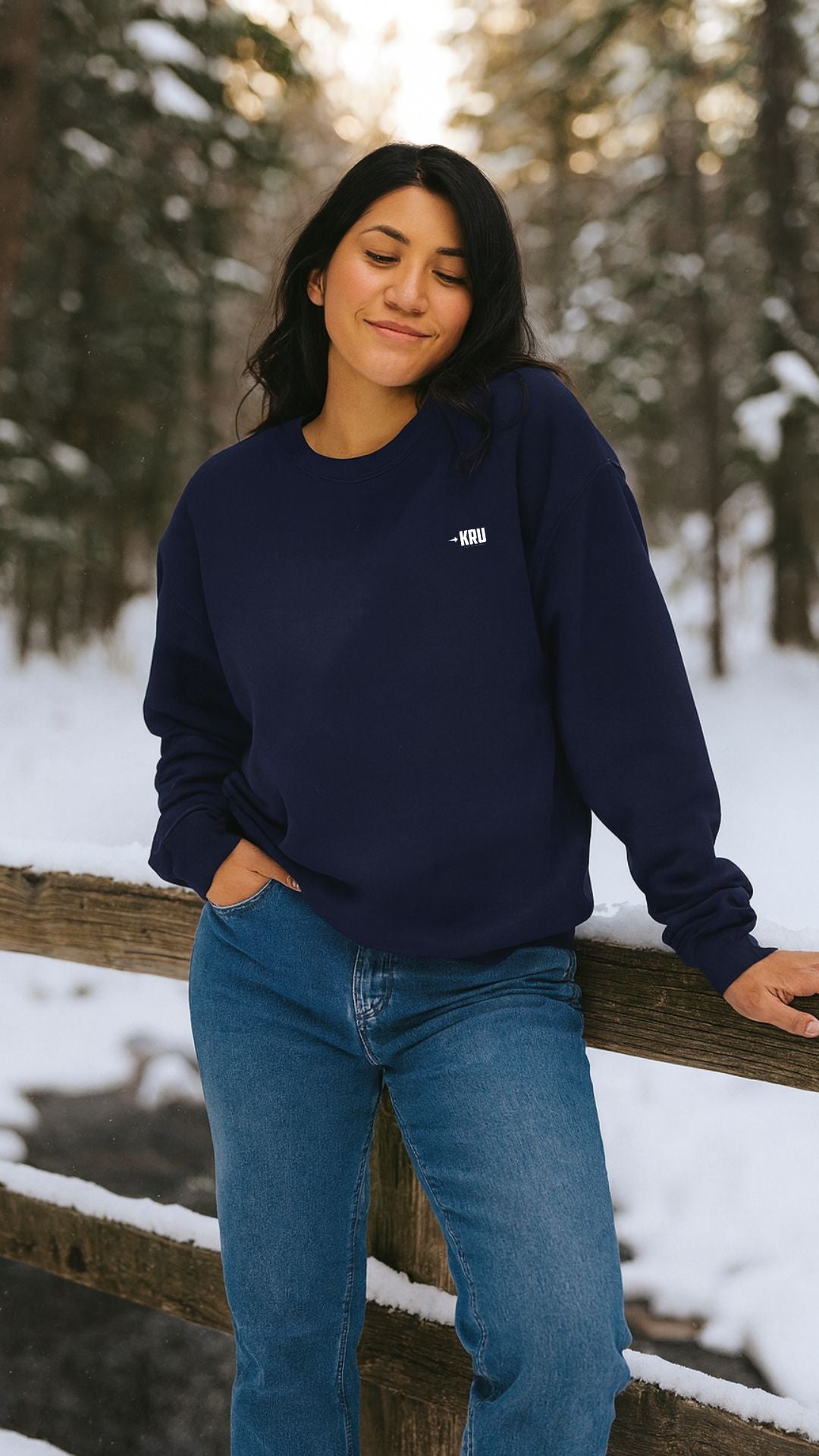 KRU Midnight Frost Crew Neck Sweatshirt