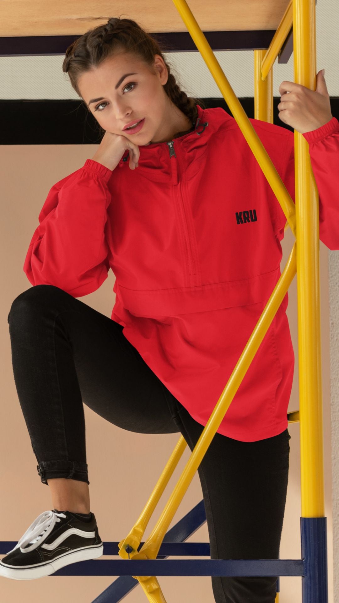 KRU Basic Embroidered Champion Packable Jacket