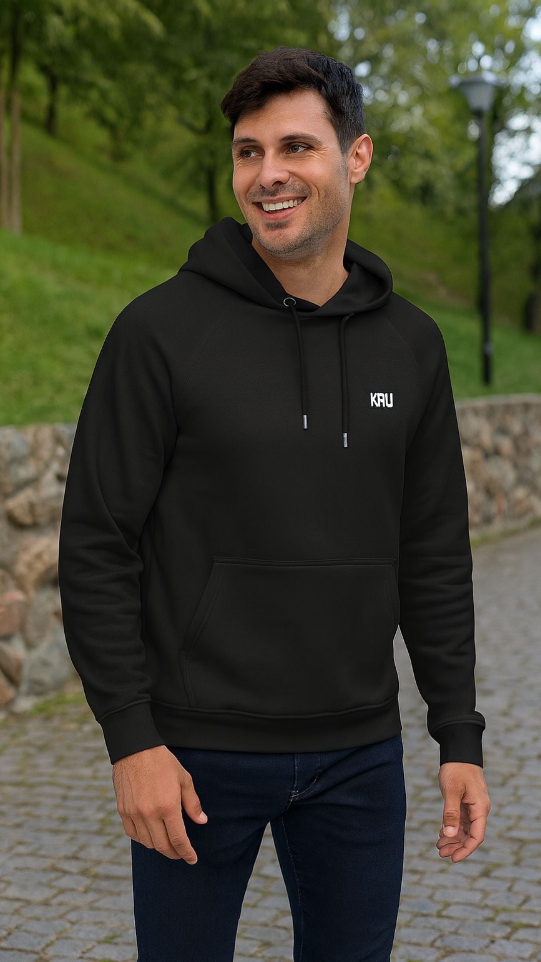 KRU Basic Unisex Eco Raglan Hoodie