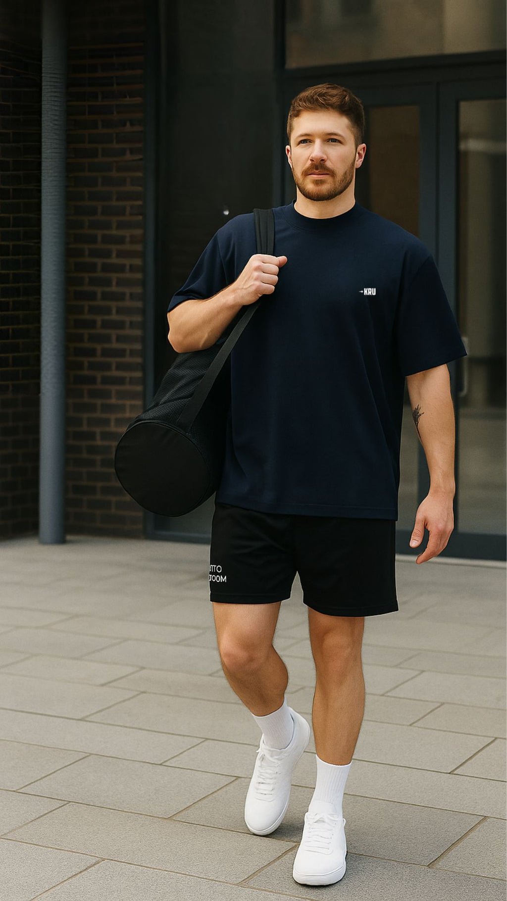 KRU Men's Oversized High Neck T-Shirt