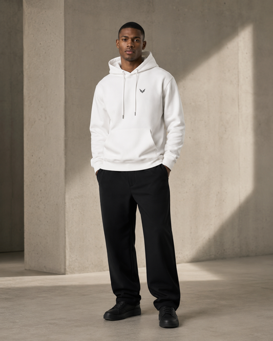 STATEMENT HOODIE — WHITE
